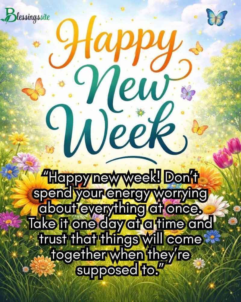 Inspirational New Week Blessings Quotes