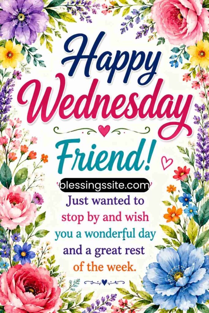 Cute Wednesday Midweek Wishes for Friends