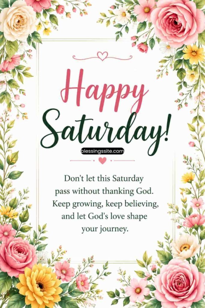 Thankful Saturday Blessings