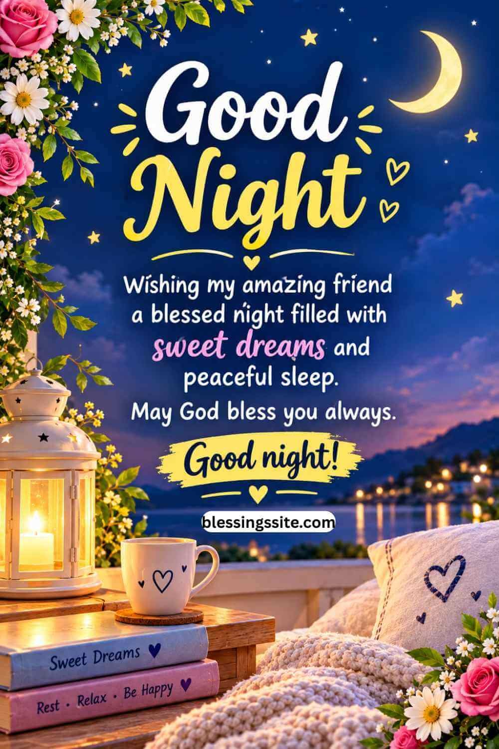 Beautiful Good Night Blessings for Friends
