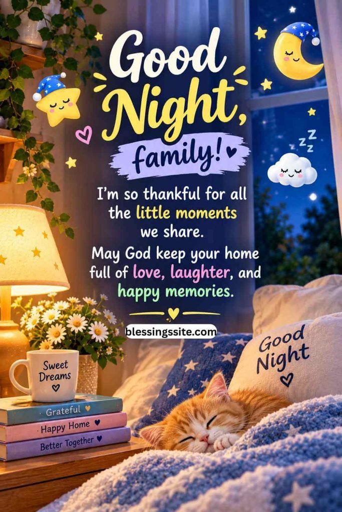 Cute Good Night Blessings for Family