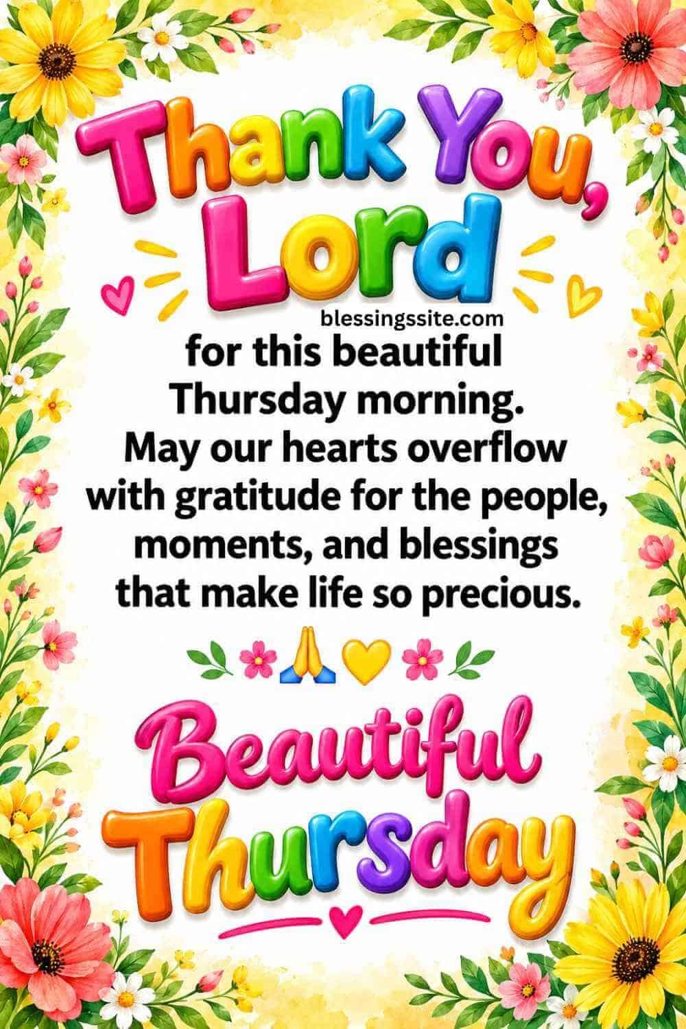Thankful Thursday Morning Blessings and Prayers